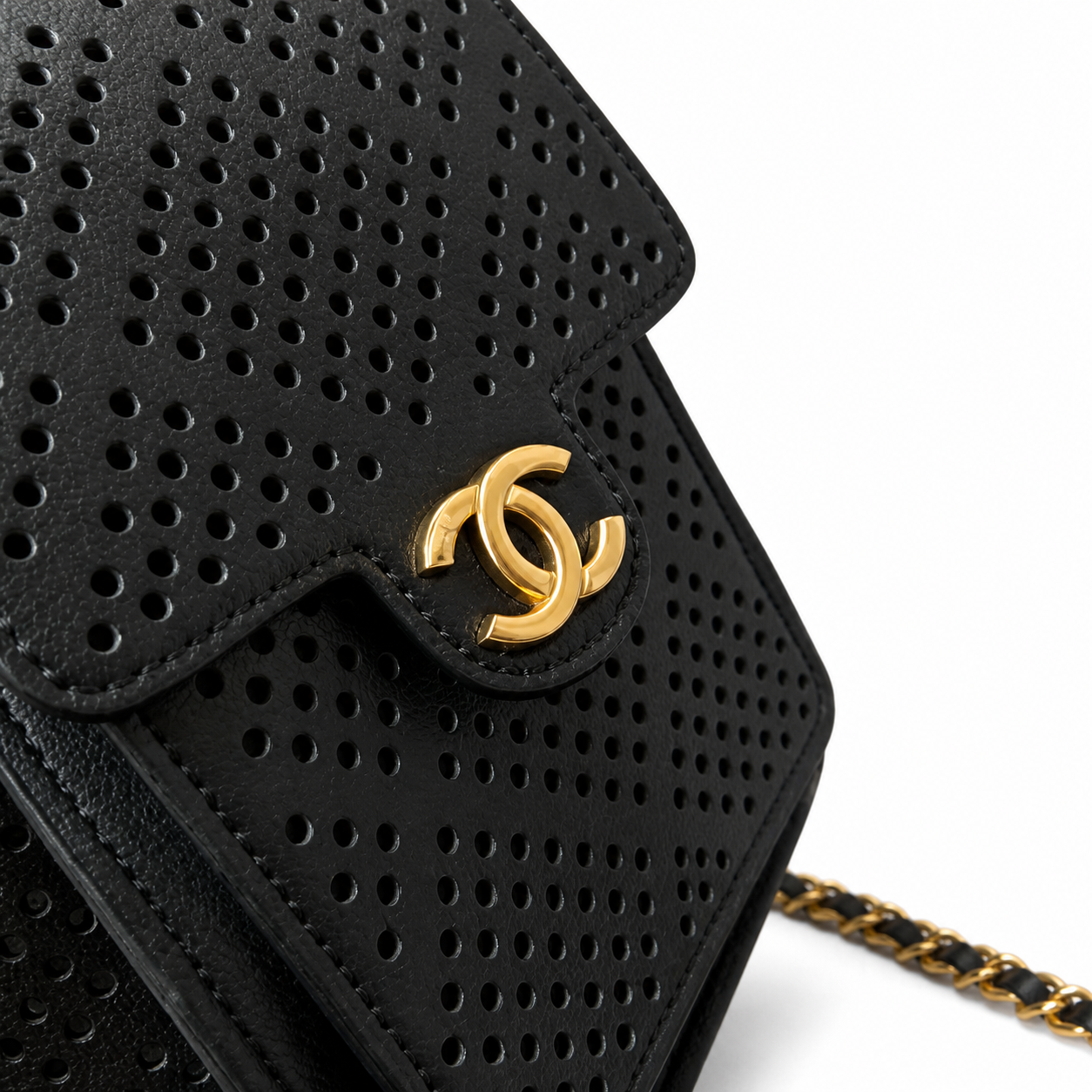 Chanel Classic Quilted Medium Top Handle Handbag | CC Turn-Lock Chain Strap — 20cm