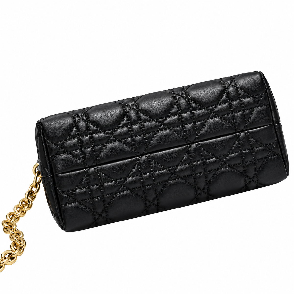 Dior Cannage Quilted Structured Top Handle Bag 18.5cm