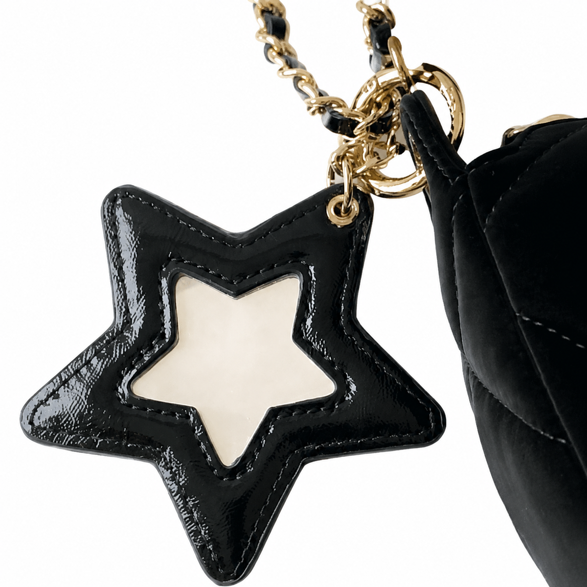 Chanel Black Suede Vertical Quilt Flap Bag | Oversized Gold CC Turn-Lock & CHANEL-Engraved Chain Ring