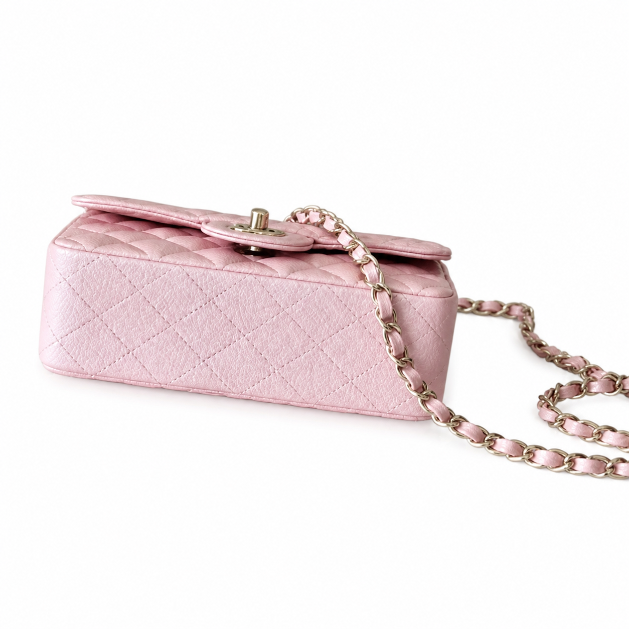Chanel Classic Quilted Small Flap Bag | CC Hardware & Gold Chain — 20cm