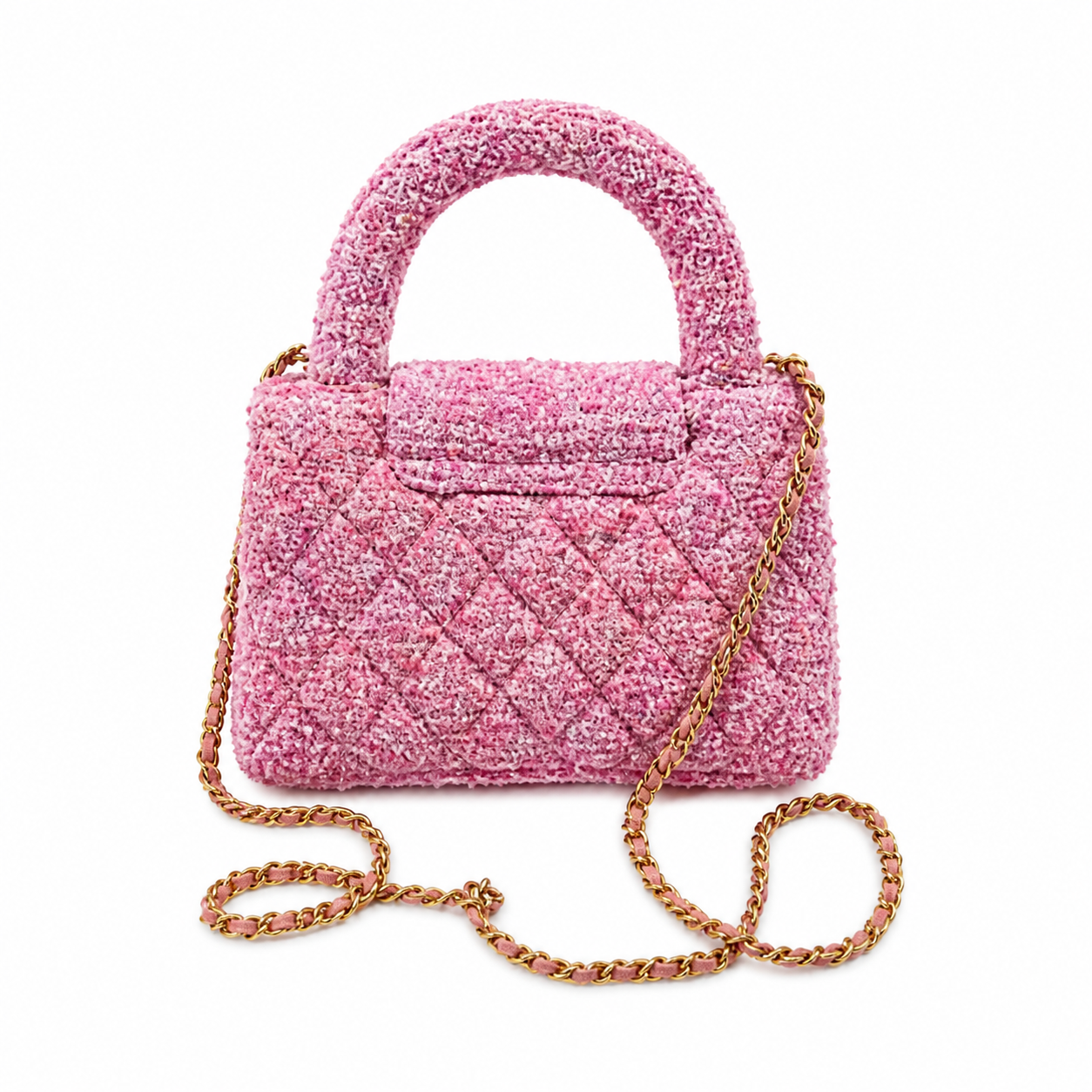 Chanel Classic Quilted Mini Flap Bag | CC Turn-Lock Leather Chain Strap — 13x19cm