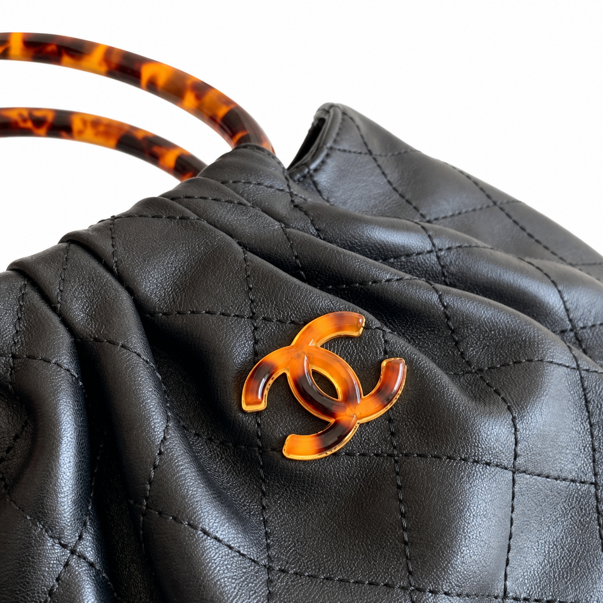 Chanel Classic Quilted Top Handle Handbag | CC Turn-Lock Chain Strap — 24cm