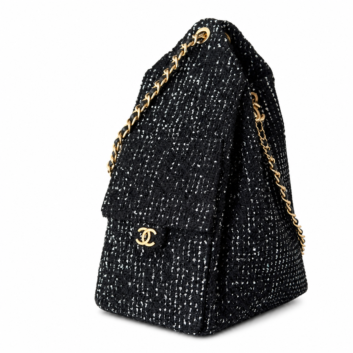 Chanel Classic Quilted Large Top Handle Tote Bag | CC Turn-Lock Chain Strap — 40cm