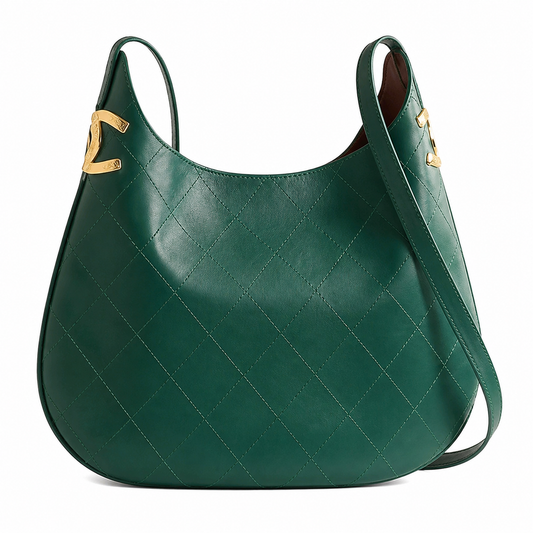 Chanel 31 Large Shopping Bag Forest Green Lambskin | Gold CC Bar & Crossbody Strap — 32cm