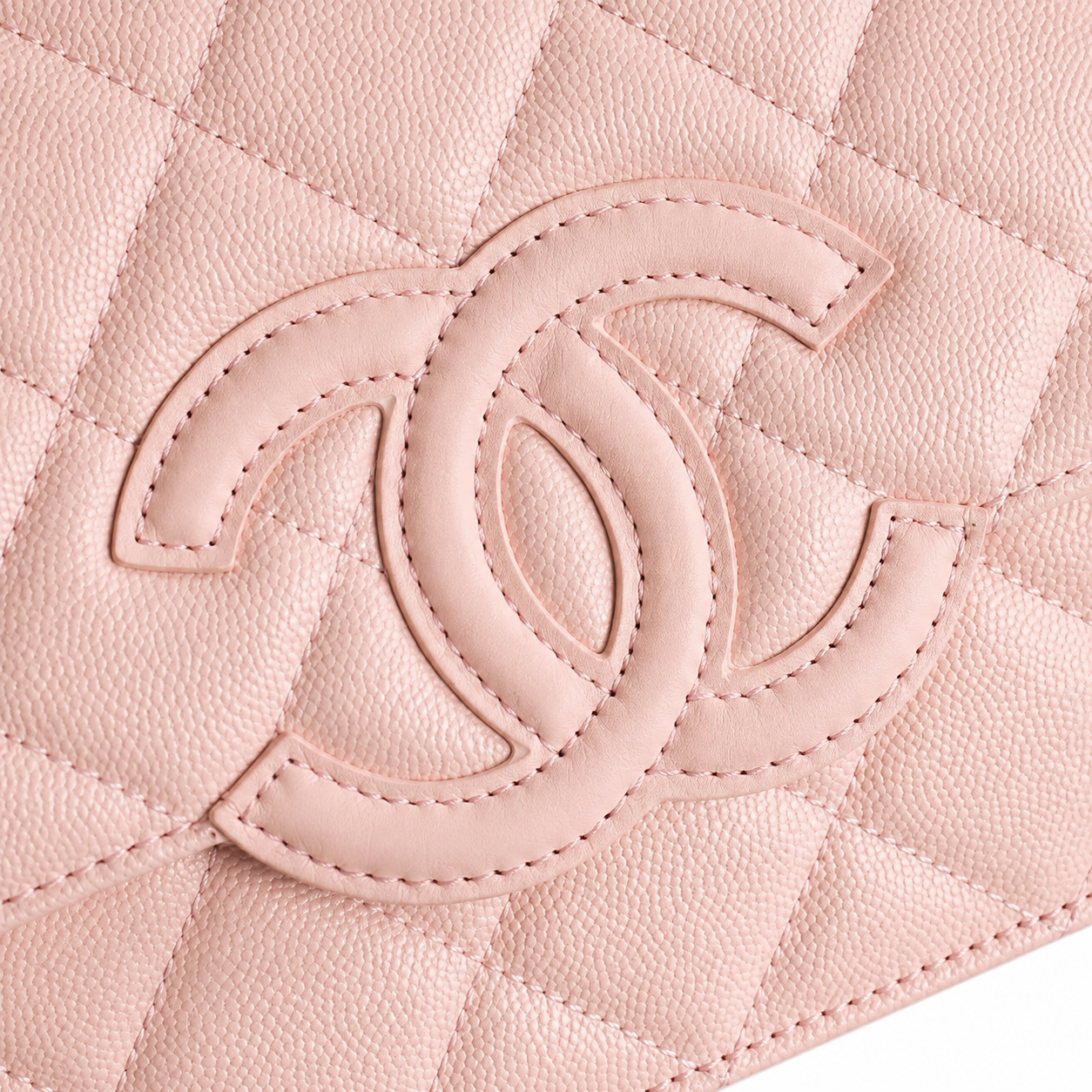 Chanel Blush Pink Aged Caviar Quilted Flap Bag | Oversized CC Logo, Top Handle & Gold Chain