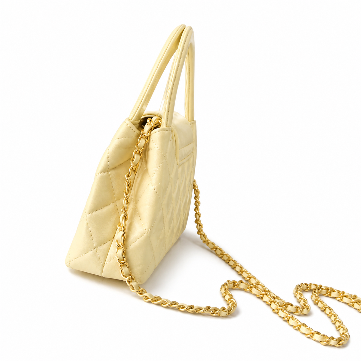 Chanel Classic Quilted Mini Flap Bag | CC Turn-Lock Leather Chain Strap — 13x19cm