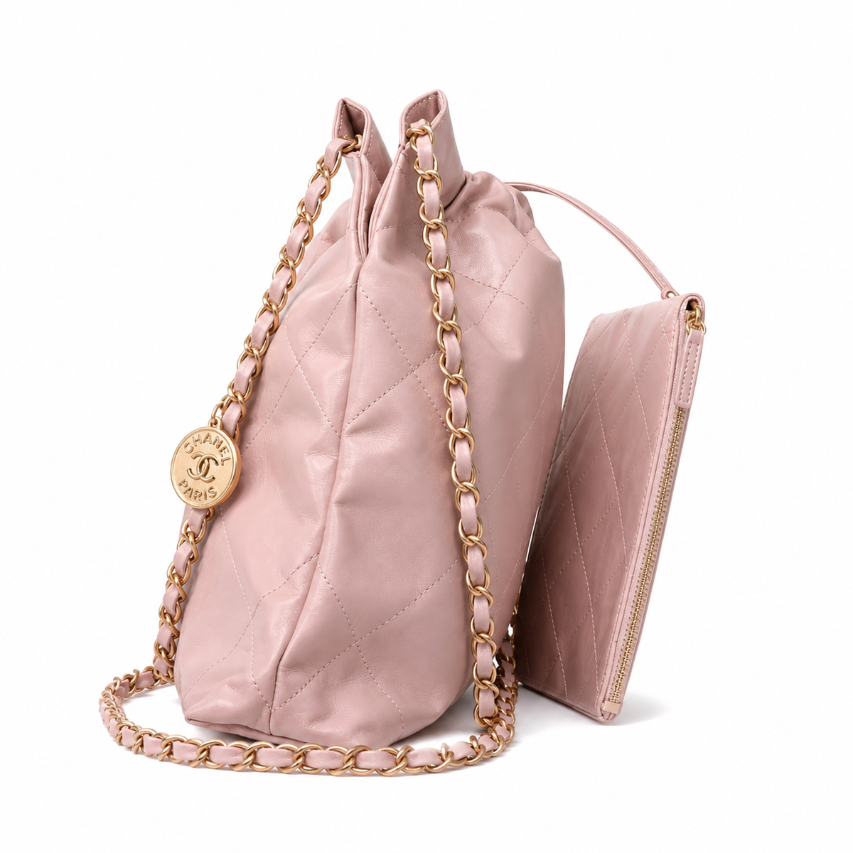 Chanel Classic Quilted Large Tote Bag | CC Hardware Leather Chain Strap — 35x37cm