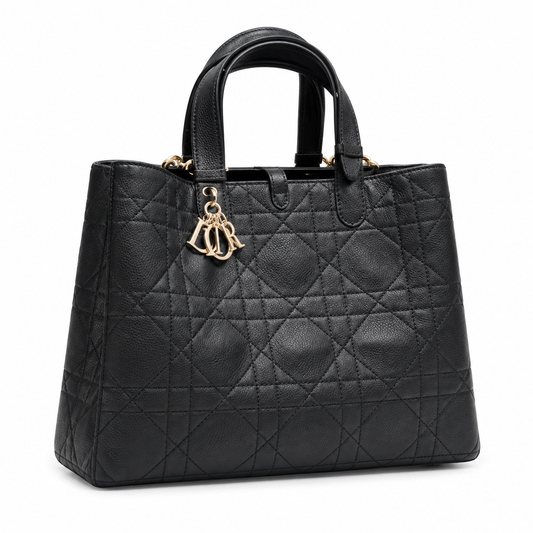 Dior Cannage Quilted Roomy Top Handle Tote 37cm