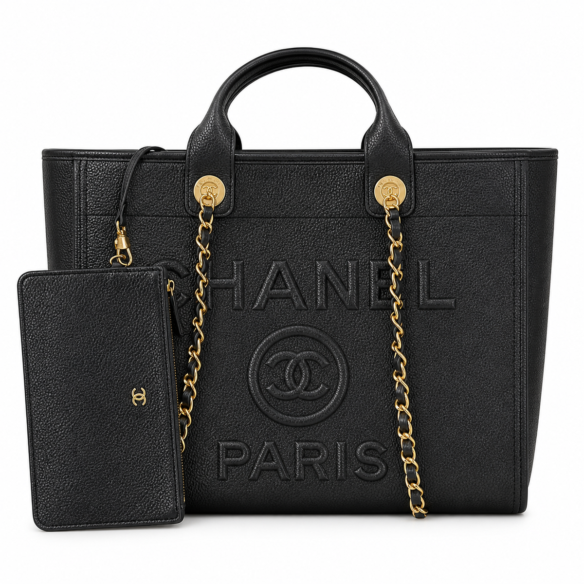 Chanel Classic Quilted Flap Bag | CC Turn-Lock Leather Chain Strap — 30x50cm