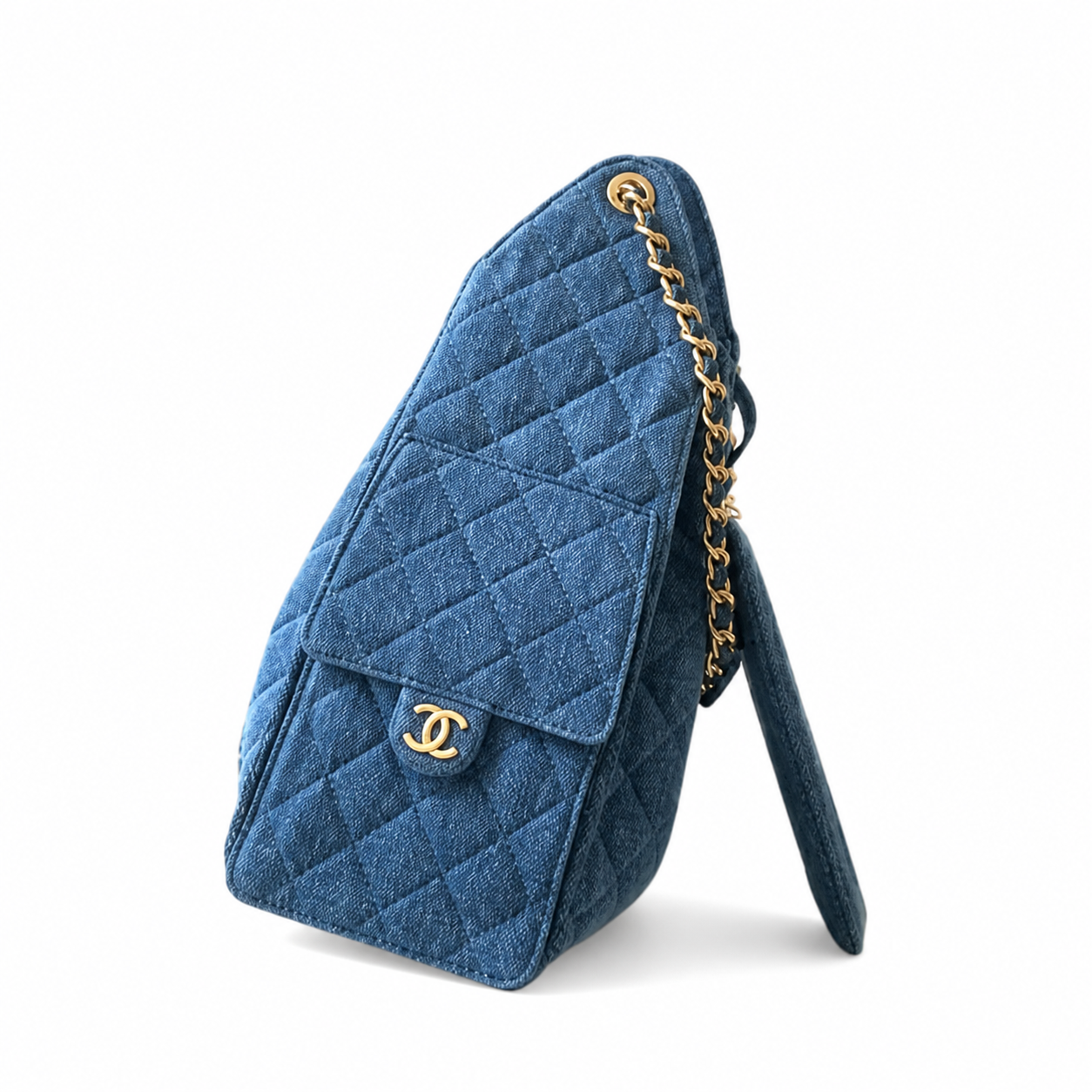 Chanel Classic Quilted Large Top Handle Tote Bag | CC Turn-Lock Chain Strap — 40cm