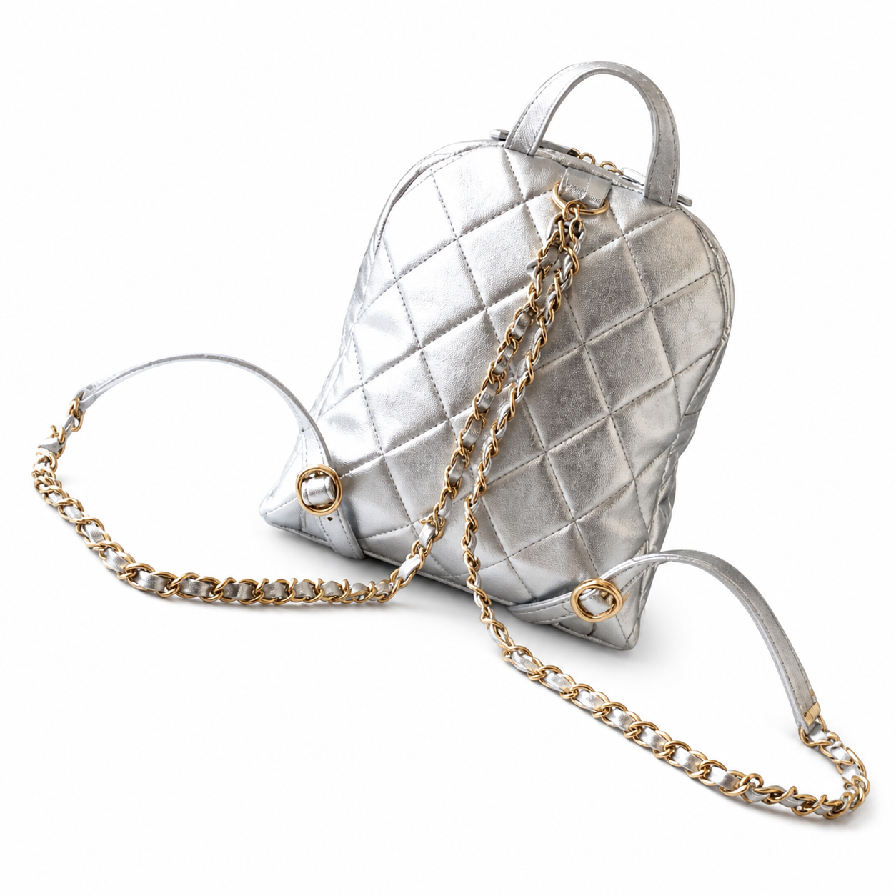 Chanel Classic Quilted Backpack | CC Hardware Chain Straps — 22cm