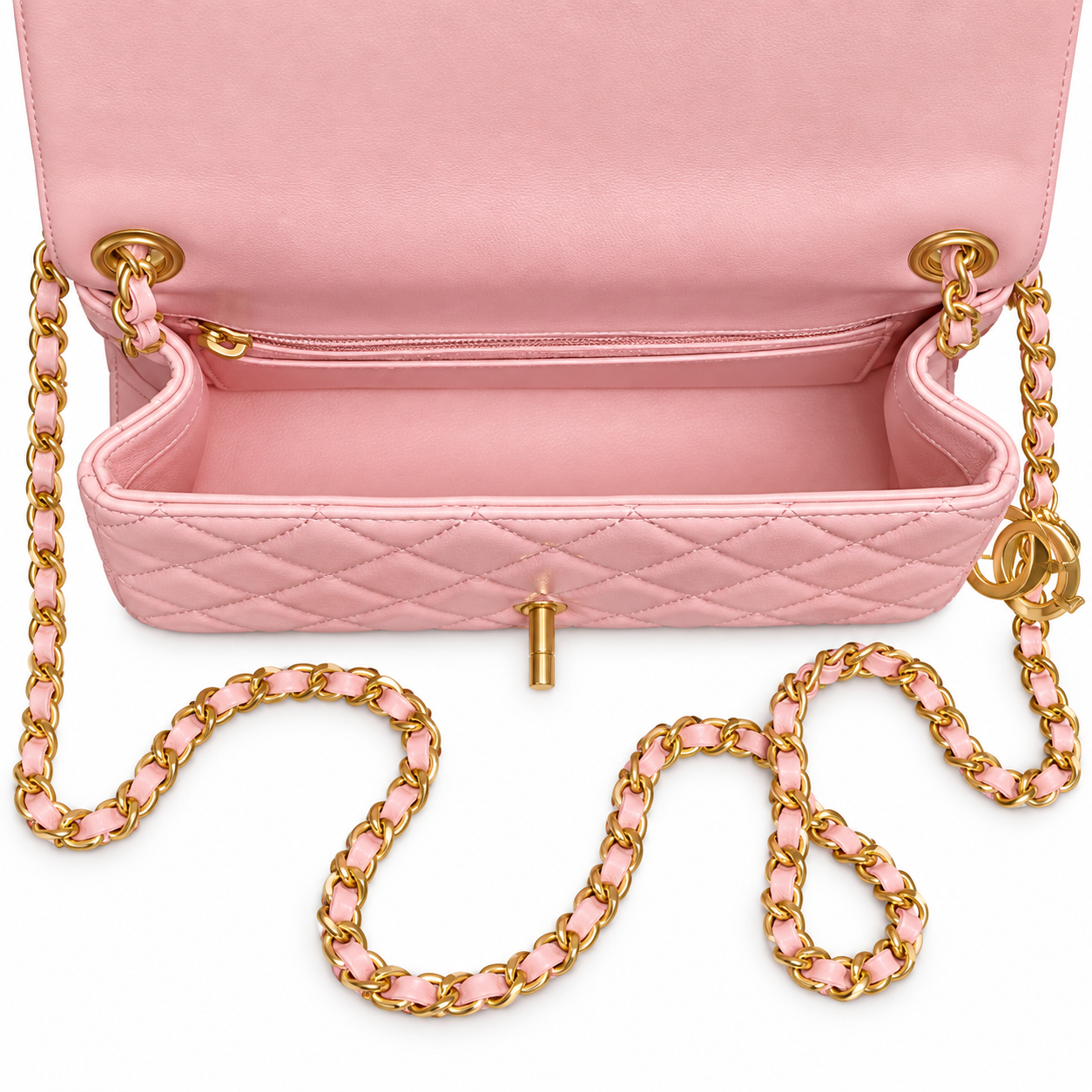Chanel Quilted Structured Day Bag 20×13×7cm