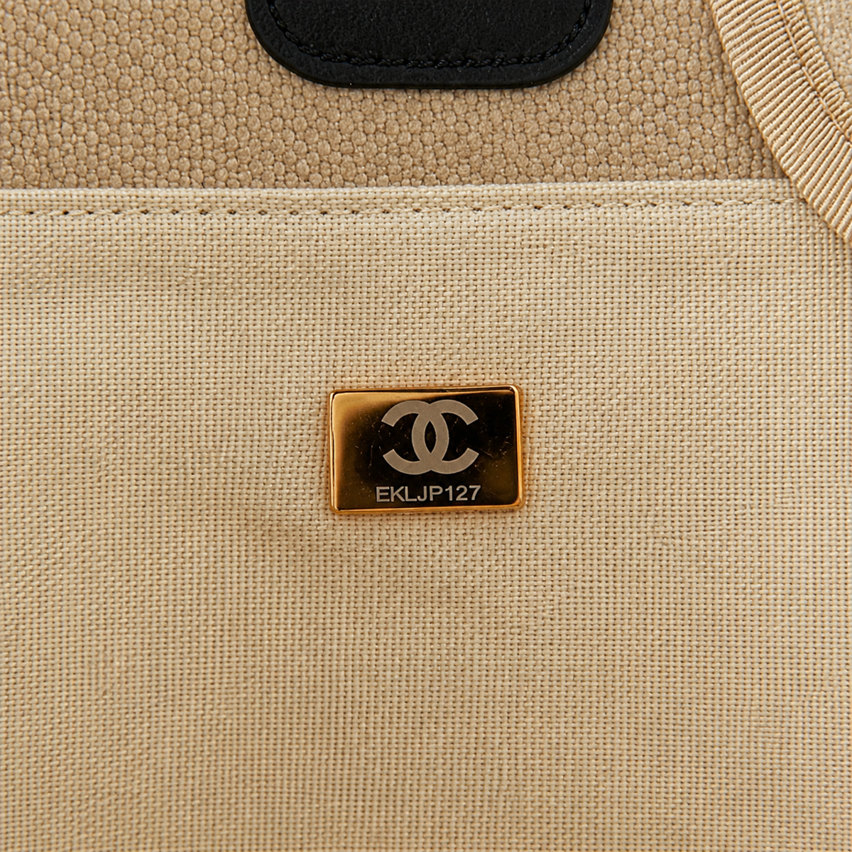 Chanel Deauville Large Tote Natural Ecru Canvas | CHANEL 31 Rue Cambon Paris Print — 39cm