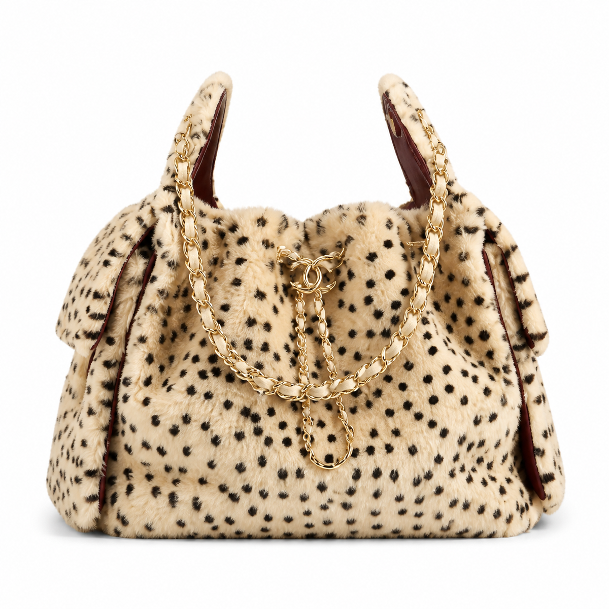 Chanel Classic Quilted Handbag | CC Turn-Lock Rigid Top Handle Chain Strap — 26x30cm