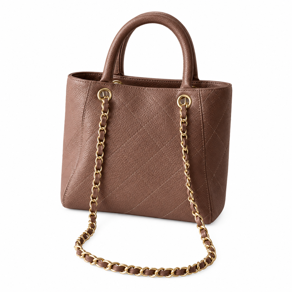 Chanel Neo Executive Caviar Tote Bag Taupe Gold 25cm