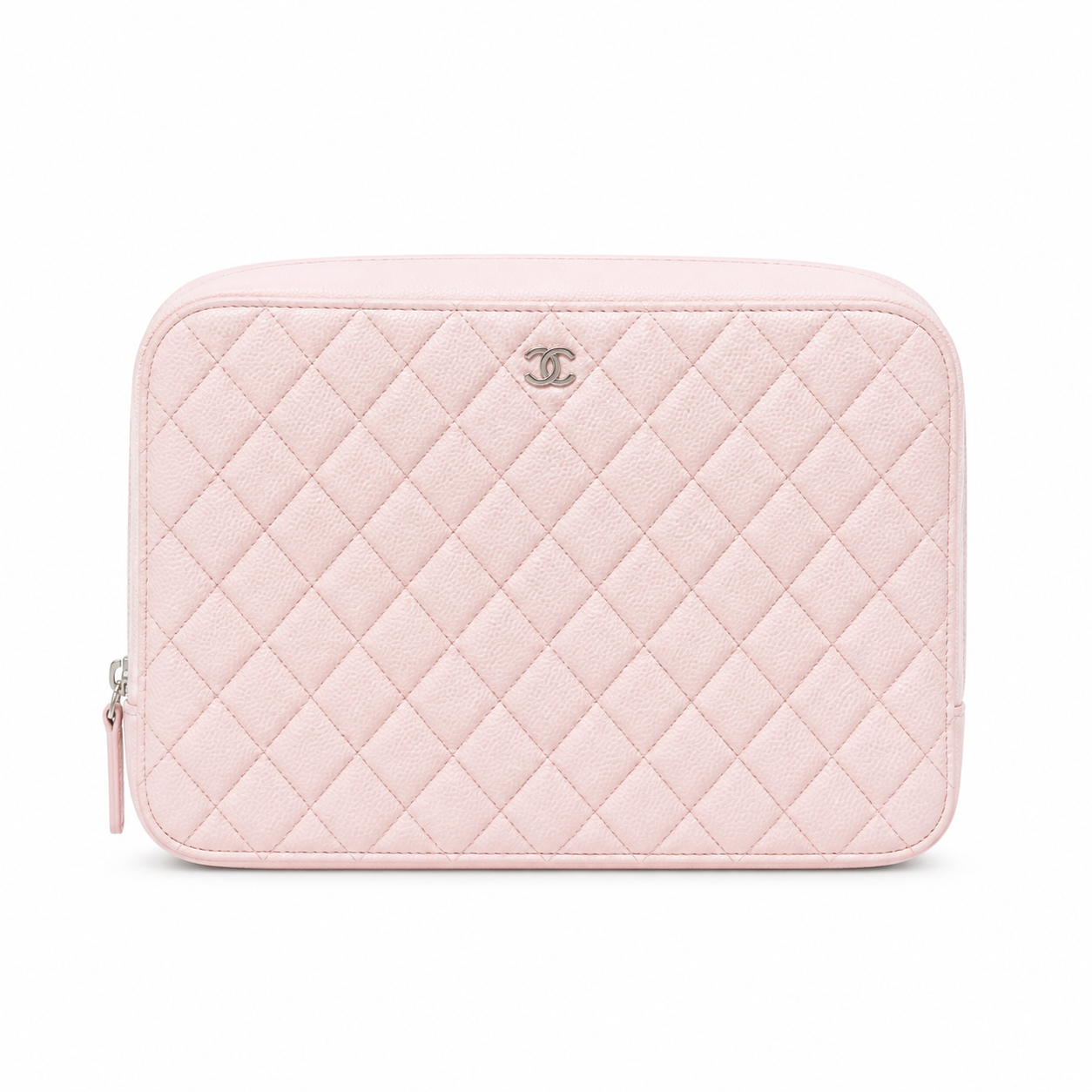 Chanel CC Quilted Vanity Case Bag | Built-In Mirror & Gold Chain — 25cm
