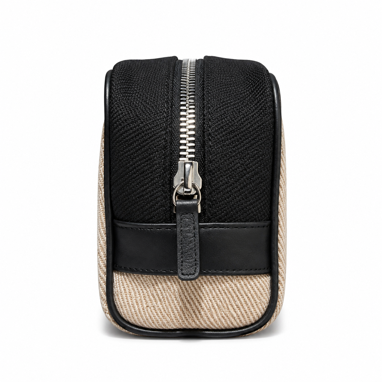 Chanel Natural Linen Camera Bag | Black CC Appliqué, Black Leather Trim & CHANEL Zip Pulls