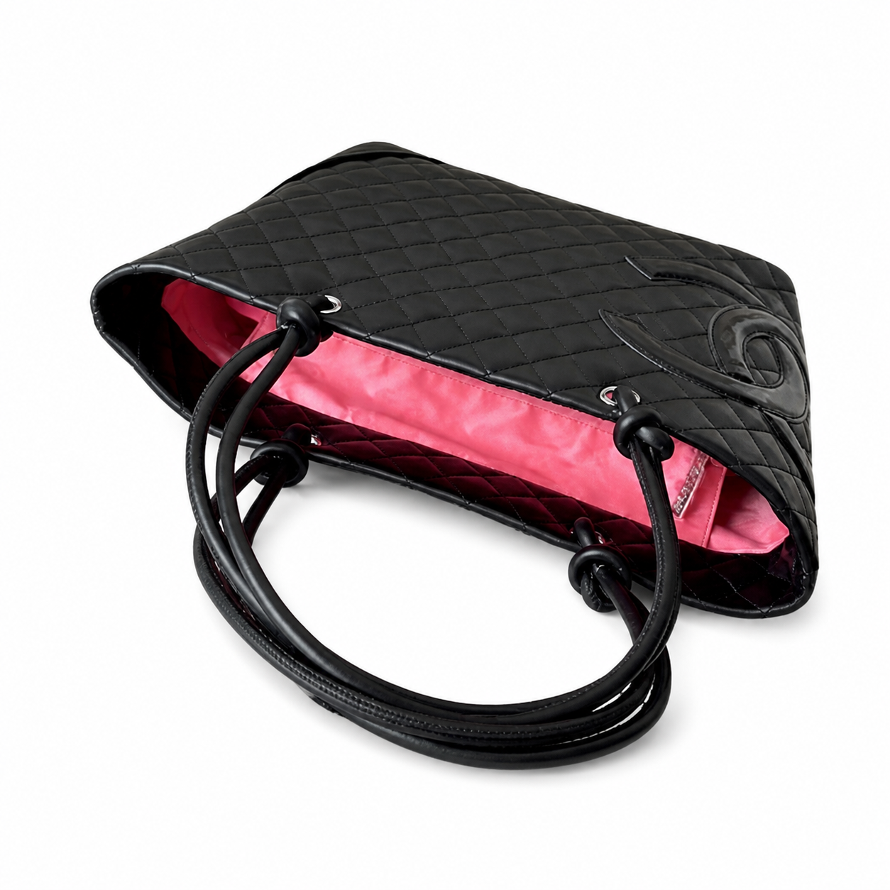 Chanel Quilted CC Top Handle Structured Bag | Detachable Chain — 30cm