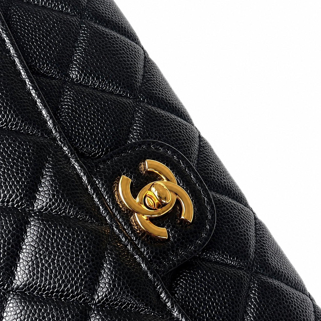 Chanel Black Vintage-Effect Diamond-Quilted Lambskin Elongated Flap Bag | Top Handle & Tonal Chain