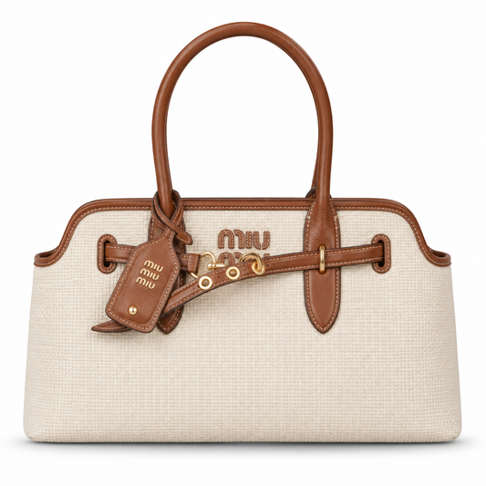 Miu Miu Leather Top Handle Bag 44 cm