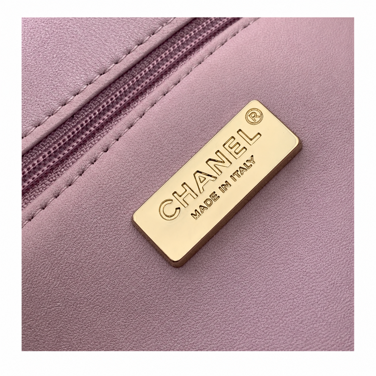 Chanel Lavender Sequin Classic Double Flap | Horizontal Shimmer & Pink Accents — 21cm
