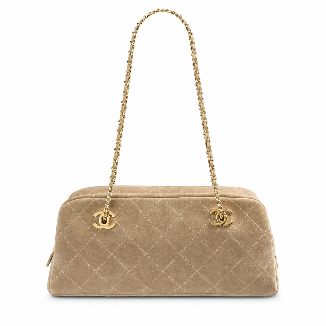 Chanel Quilted CC Wide Flap Bag | CC Hardware & Chain — 32cm