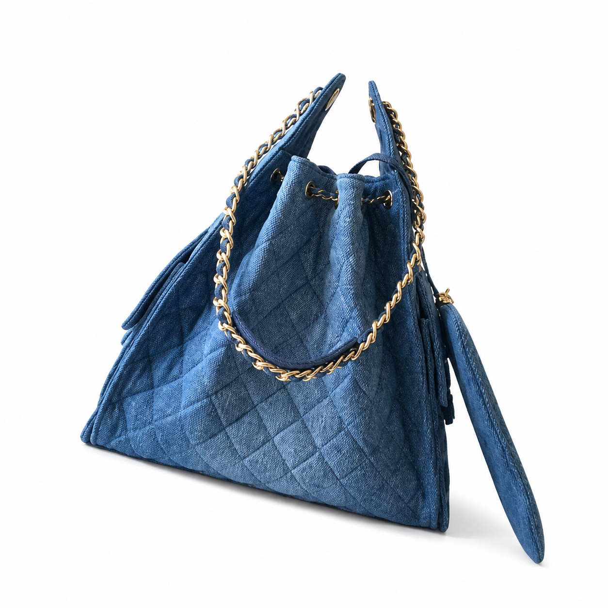 Chanel Classic Quilted Large Top Handle Tote Bag | CC Turn-Lock Chain Strap — 40cm