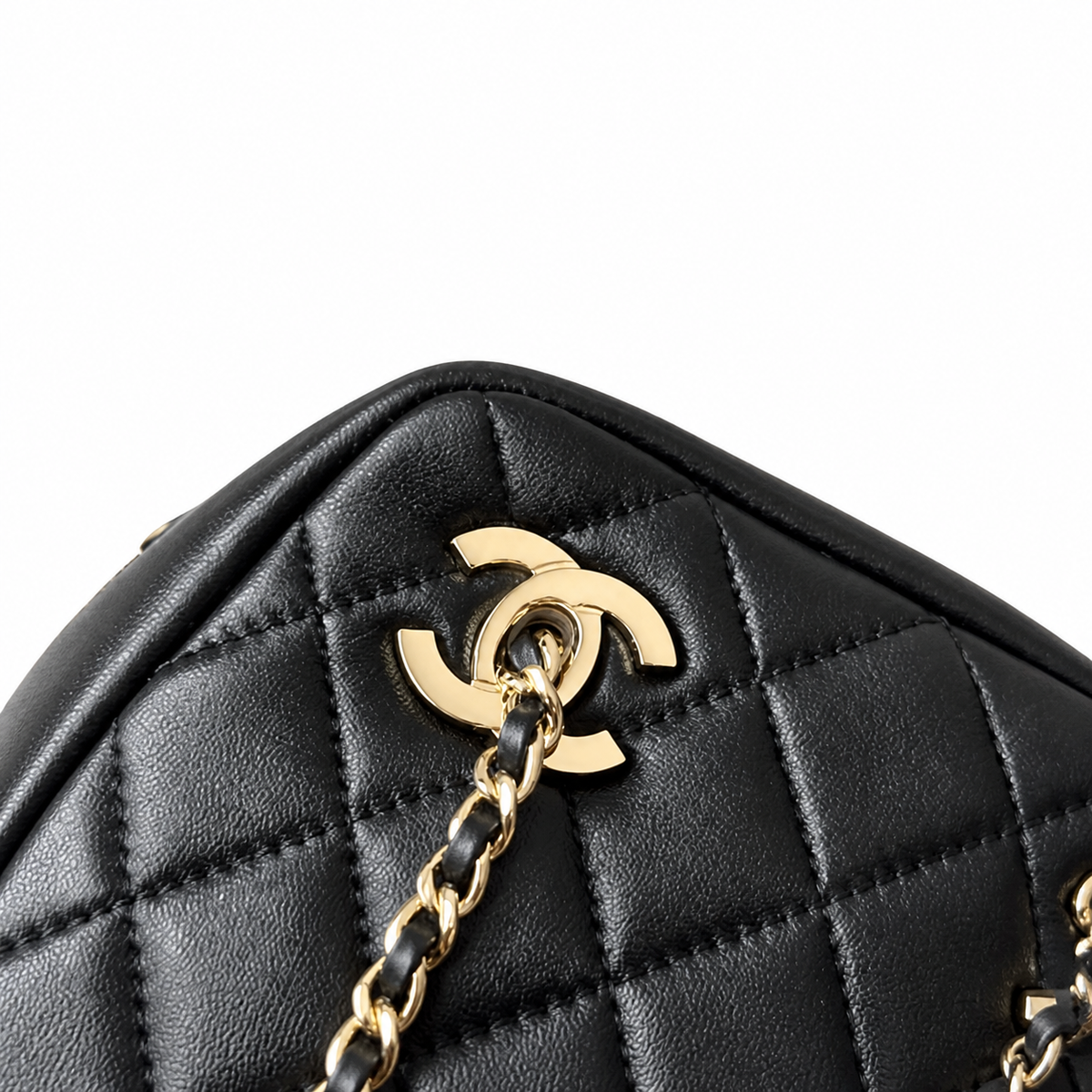 Chanel Classic Quilted Flap Bag | CC Turn-Lock Leather Chain Strap — 16cm