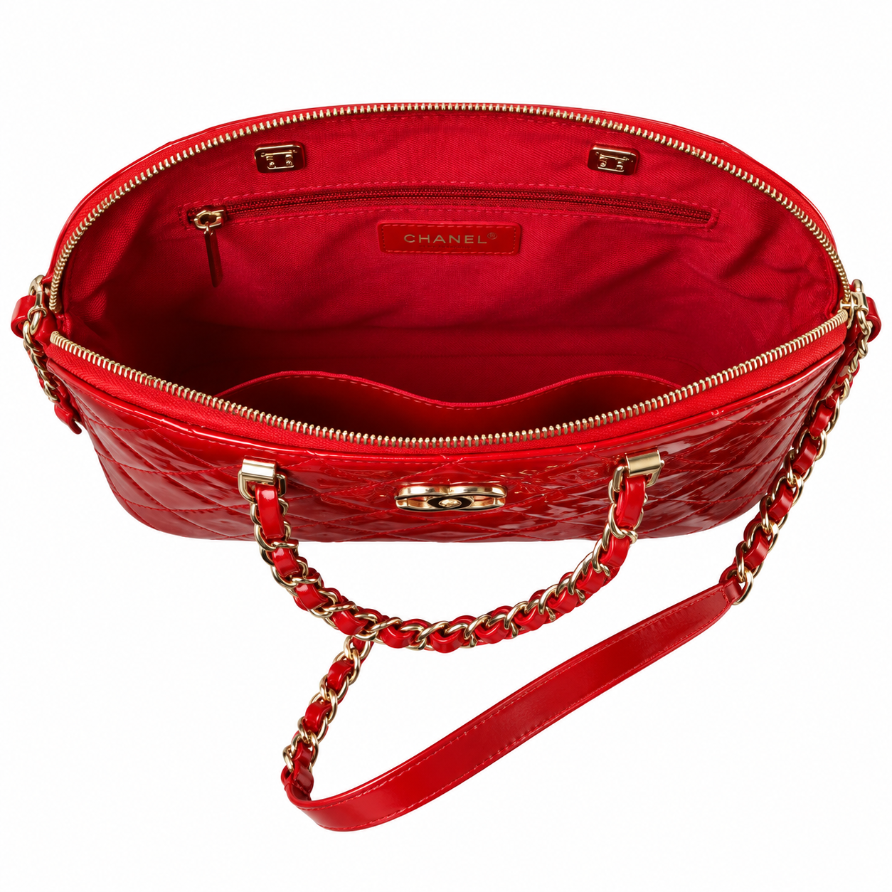 Chanel Quilted Contrast Stitch Vertical Bag 20.5×28.5×7cm