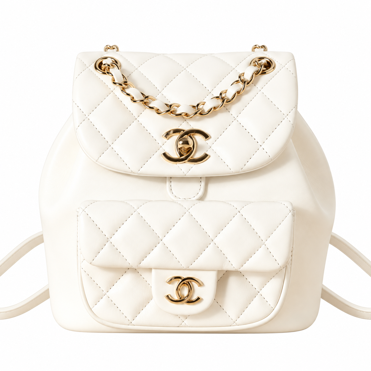 Chanel Duma Backpack Ivory White 18×18×12cm