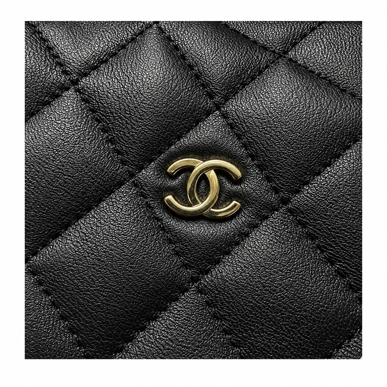 Chanel Black Lambskin Quilted Drawstring Bucket Bag | Four CC Coin Charms & Adjustable Strap
