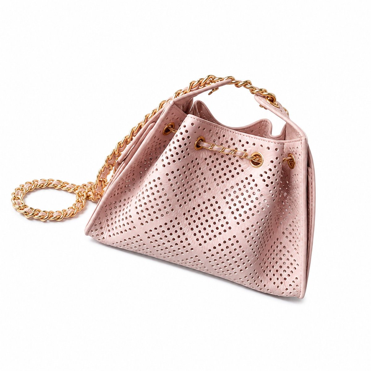 Chanel Classic Quilted Medium Top Handle Handbag | CC Turn-Lock Chain Strap — 20cm