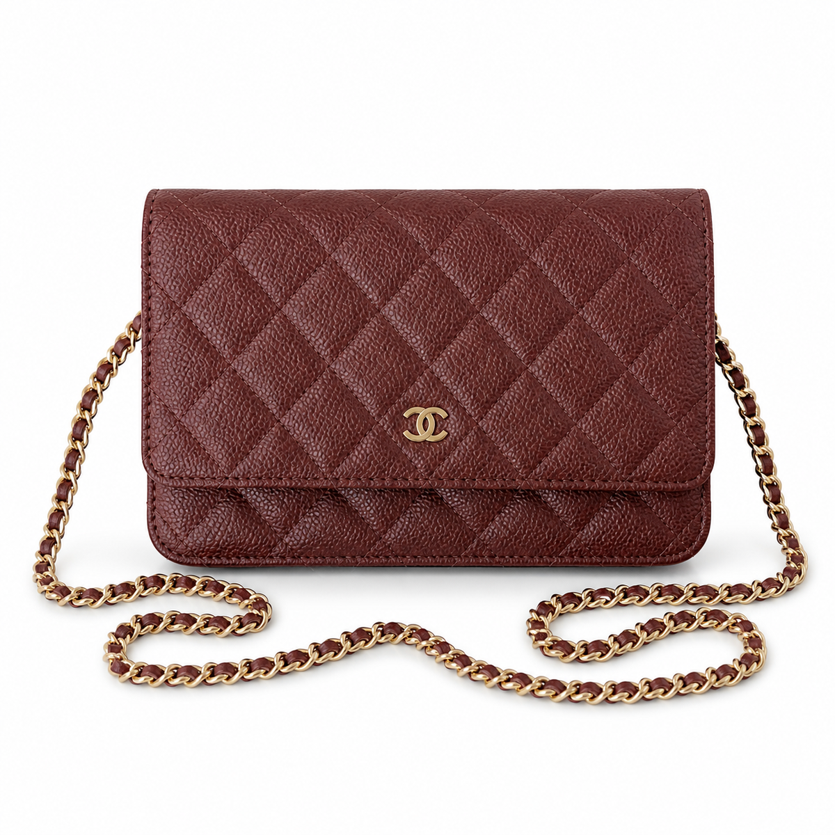 Chanel Classic Quilted Flap Bag | CC Turn-Lock Leather Chain Strap — 19cm