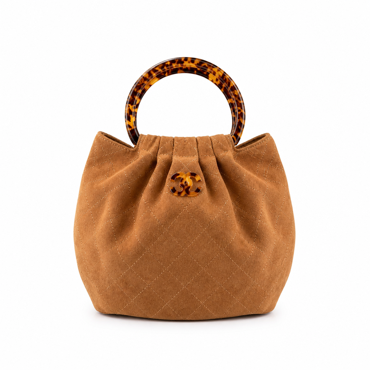 Chanel Classic Quilted Top Handle Handbag | CC Turn-Lock Chain Strap — 24cm