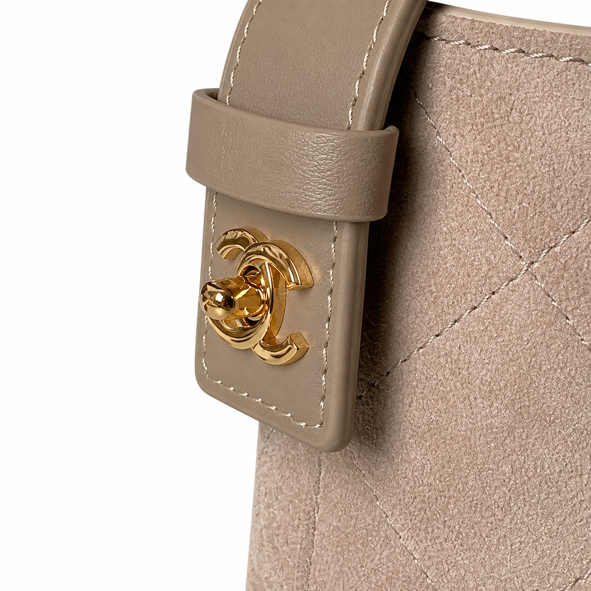 Chanel CC Quilted Top Handle Bag | Detachable Chain & Gold — 27cm