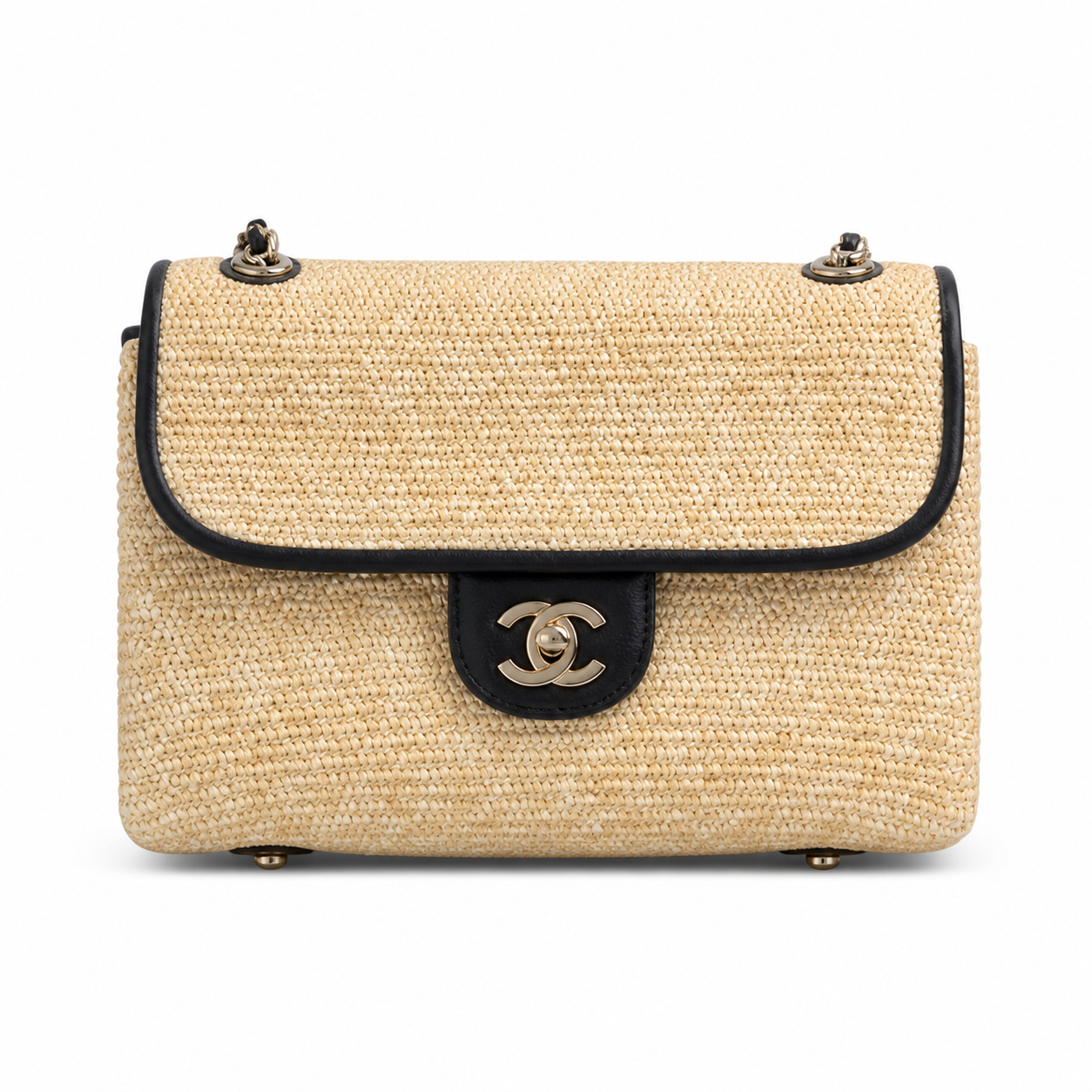 Chanel Classic Quilted Compact Flap Bag | CC Hardware & Gold Chain — 23cm