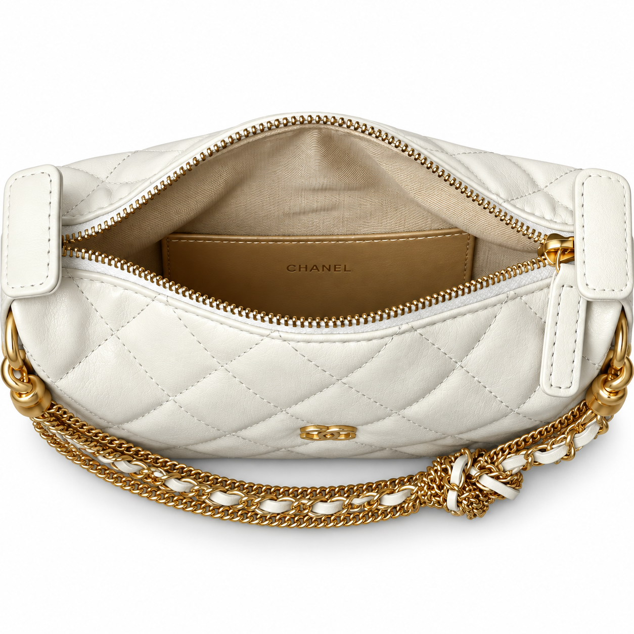 Chanel Quilted Logo Round Bag 18cm