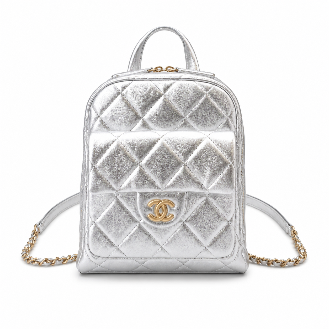 Chanel Classic Quilted Backpack | CC Hardware Chain Straps — 22cm