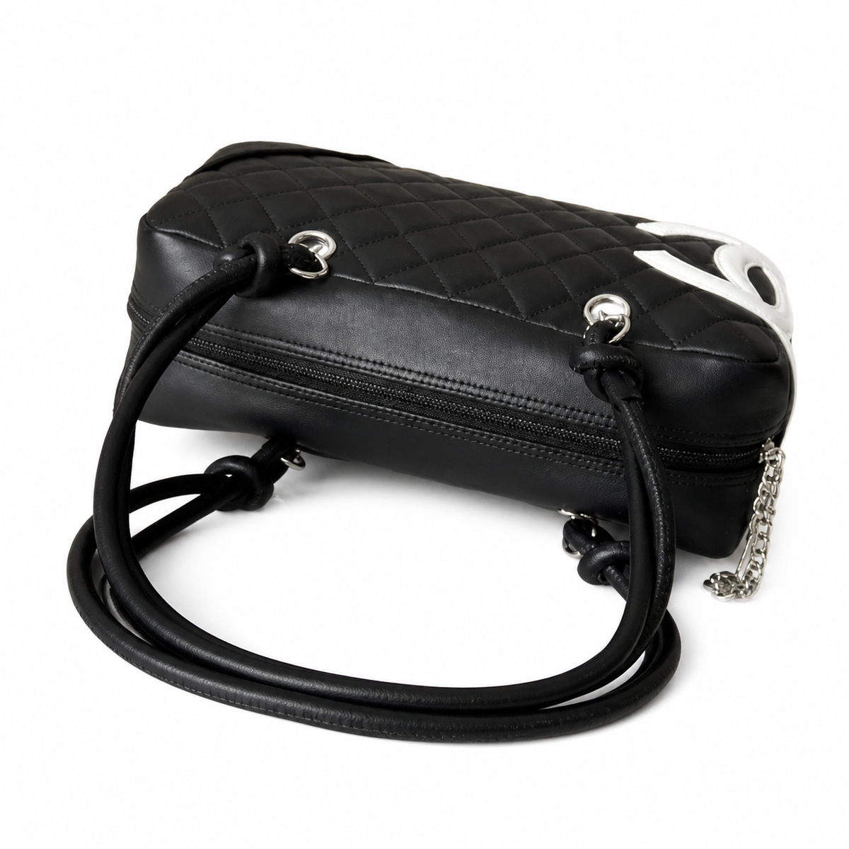 Chanel Quilted CC Medium Top Handle Bag | Detachable Chain — 27cm