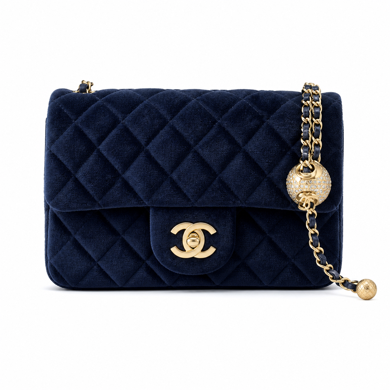 Chanel Classic Quilted Flap Bag | CC Turn-Lock Leather Chain Strap — 13x20cm