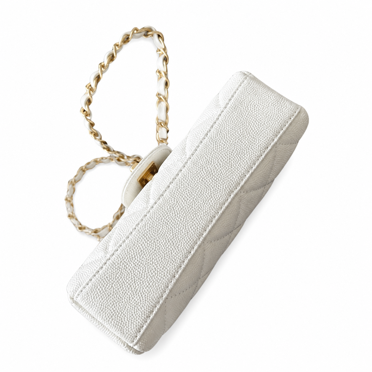 Chanel Classic Quilted Mini Flap Bag | CC Turn-Lock Chain Strap — 19cm