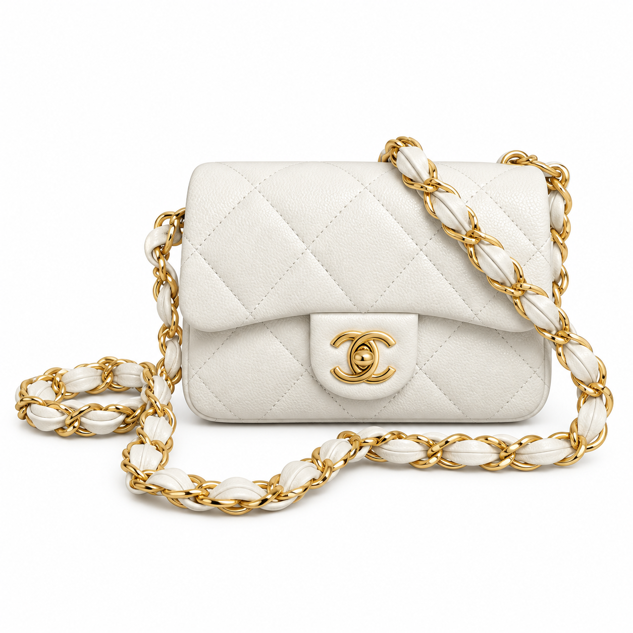 Chanel Quilted CC Mini Flap Bag 12×16×5cm