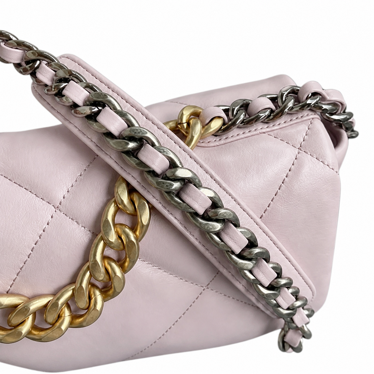 Chanel Classic Quilted Flap Bag | CC Turn-Lock Gold Hardware Leather Chain — 26cm