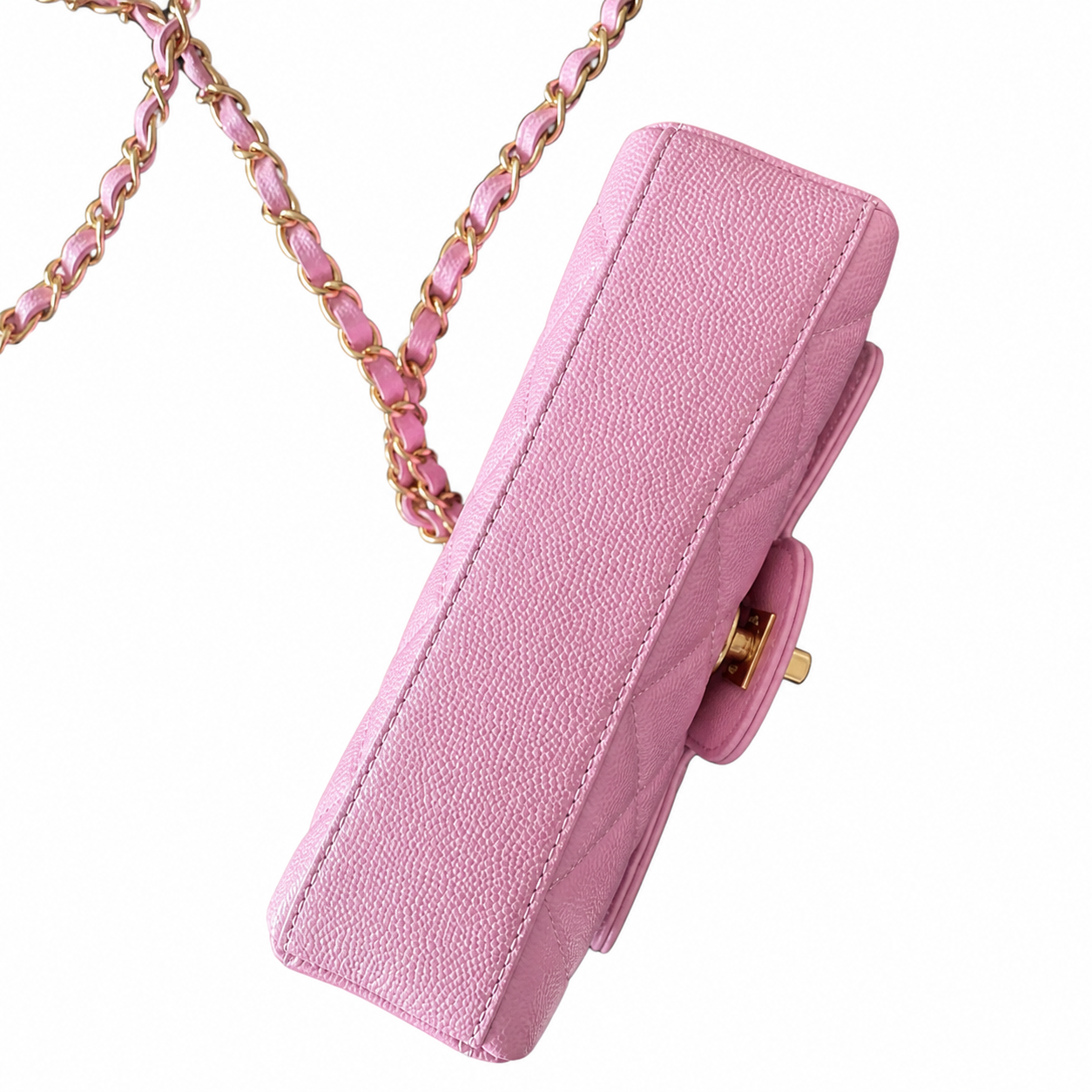 Chanel Classic Quilted Mini Flap Bag | CC Turn-Lock Chain Strap — 19cm