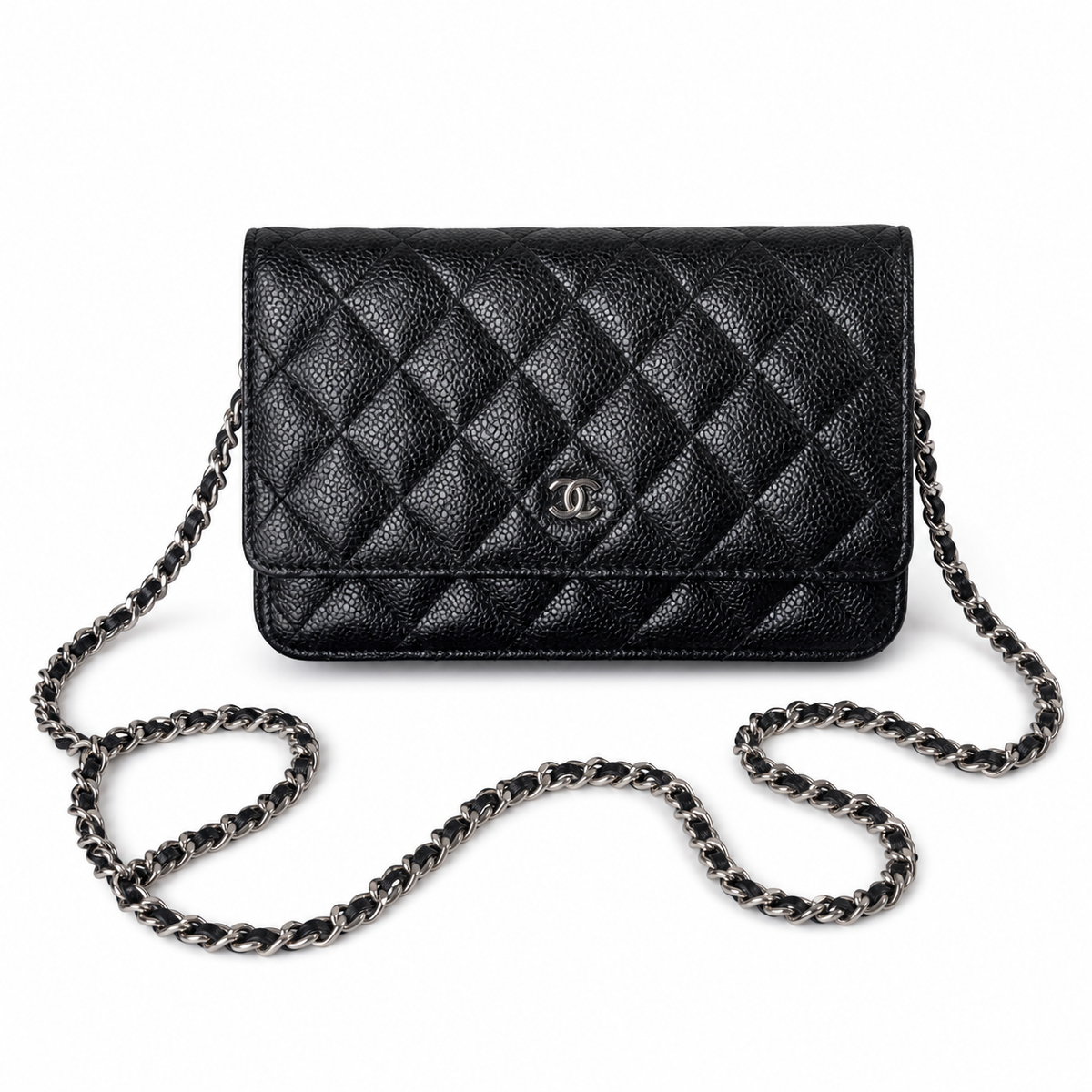 Chanel Classic Quilted Flap Bag | CC Turn-Lock Leather Chain Strap — 19cm