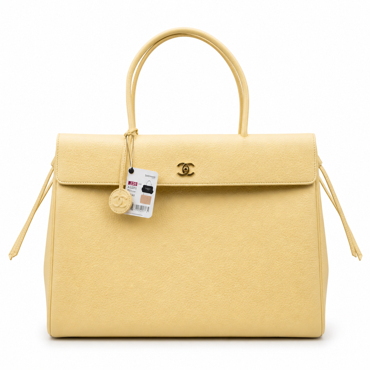 Chanel Large Neo Executive Tote Butter Yellow Grained Calfskin | Gold CC Turn-Lock — 43cm