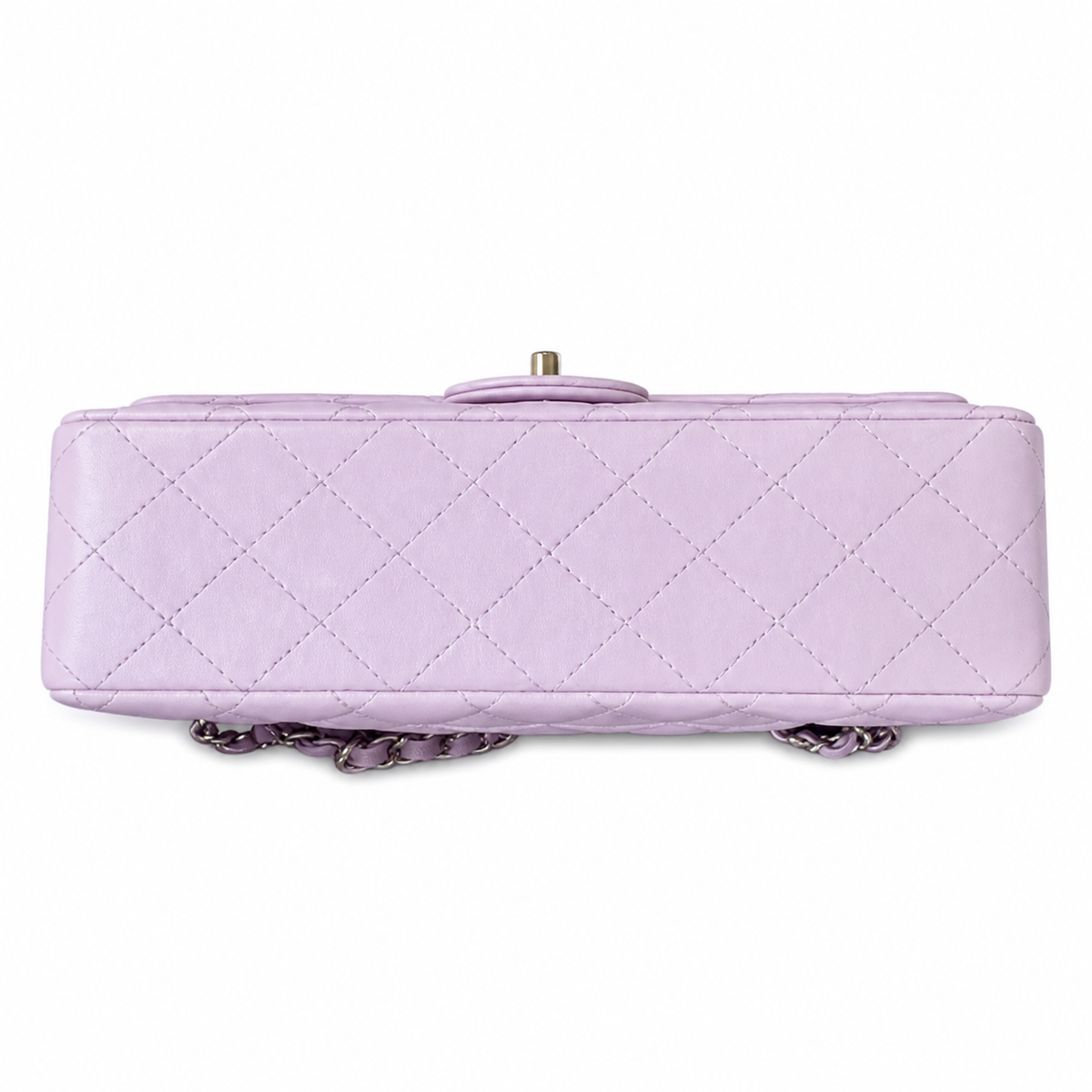 Chanel Classic Quilted Flap Bag | CC Turn-Lock Gold Chain Diamond Quilted — 15.5x25.5cm