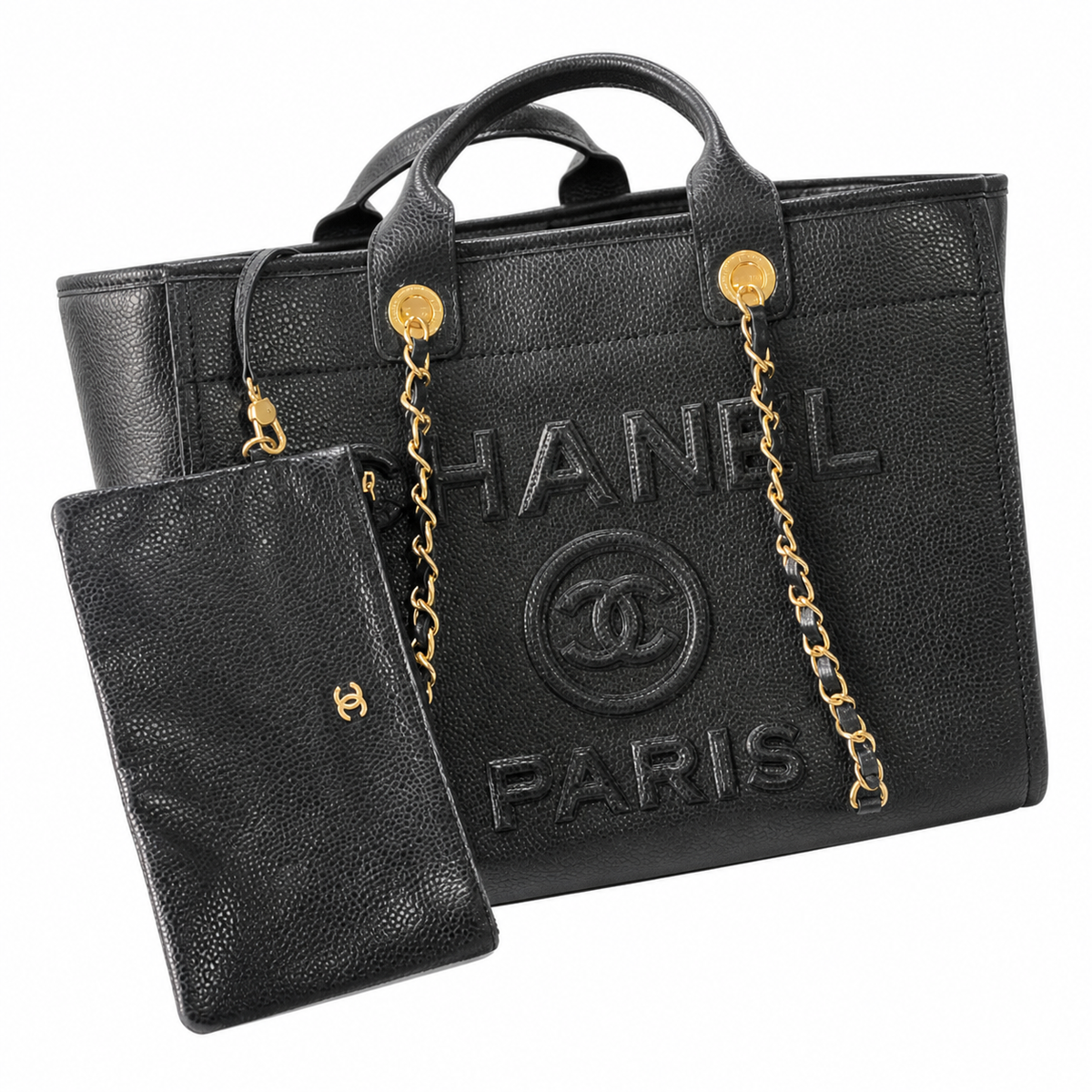 Chanel Classic Quilted Flap Bag | CC Turn-Lock Leather Chain Strap — 30x50cm