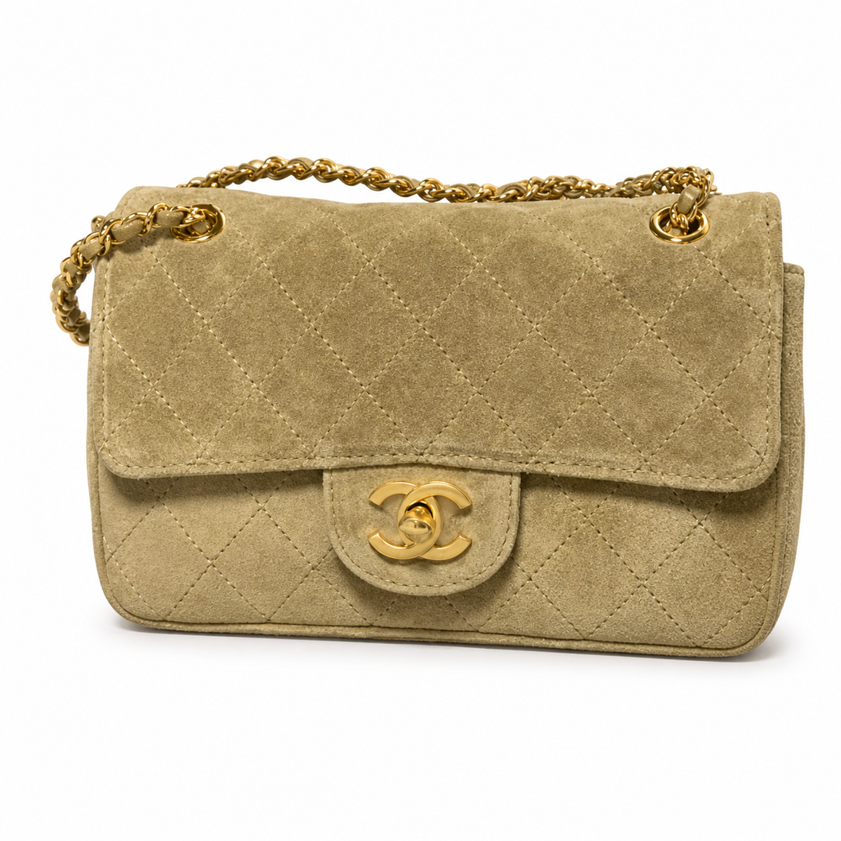 Chanel Classic Quilted Crossbody Flap Bag | CC Hardware & Gold Chain — 20cm