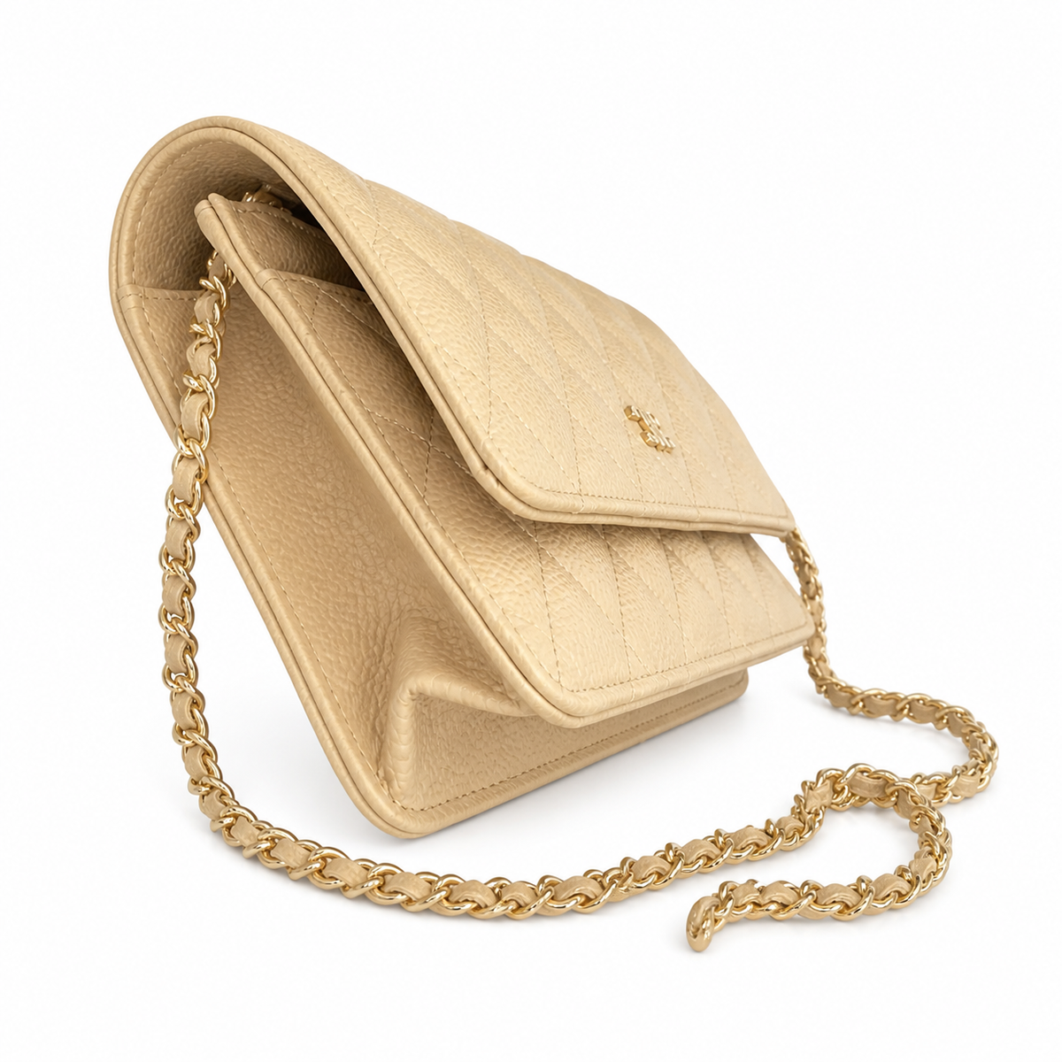 Chanel Classic Quilted Flap Bag | CC Turn-Lock Leather Chain Strap — 19cm